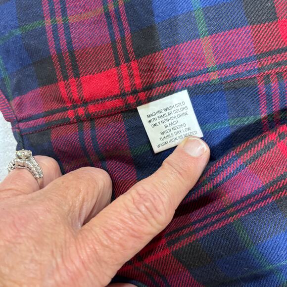 Vintage Y2K Duck Head Cotton Flannel Shirt L Plaid Long Sleeve Holiday heritage - Picture 5 of 6